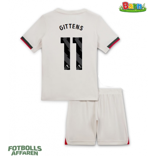 Chelsea Jamie Gittens #11 Bortaställ Barn 2025-26 Kortärmad (+ Korta byxor)